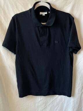 Lacoste Men's Regular Fit Smart Paris Polo Shirt in Black with Tonal Logo